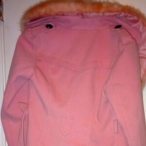 Women's Pink Fur-Trimmed Jacket